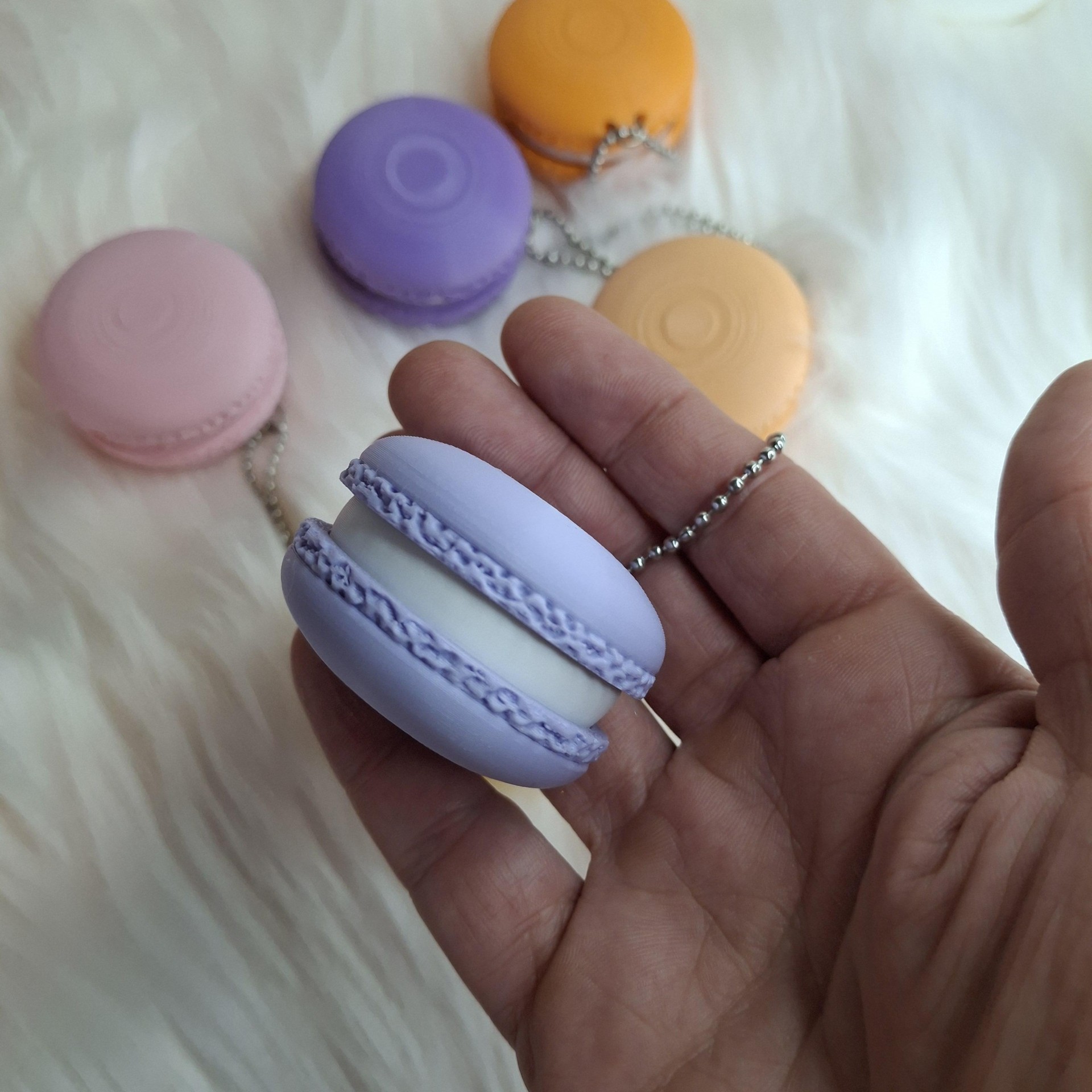 Macaron Clicker Sleutelhanger – Pastel