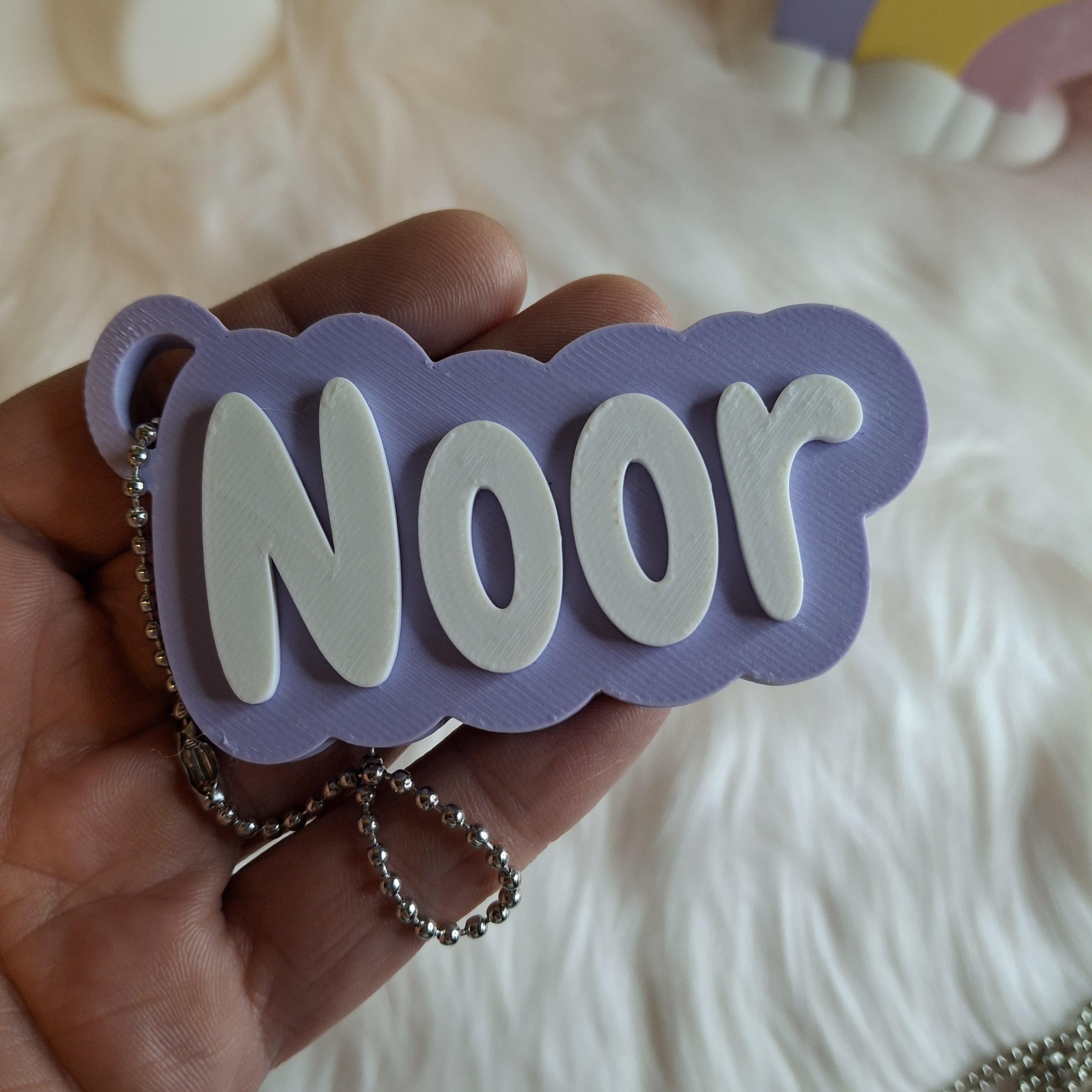 Kleurrijke gepersonaliseerde sleutelhanger