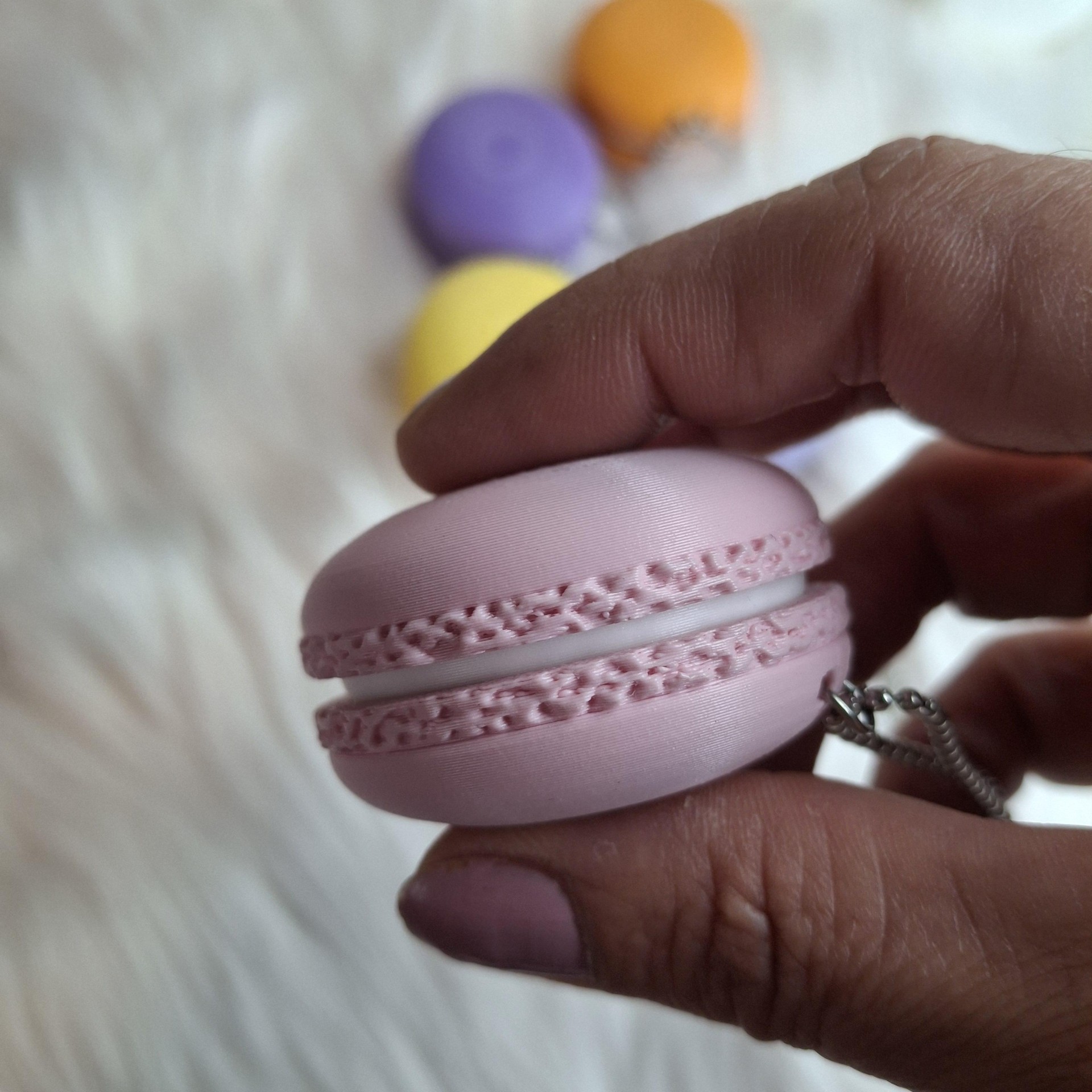 Macaron Clicker Sleutelhanger – Pastel